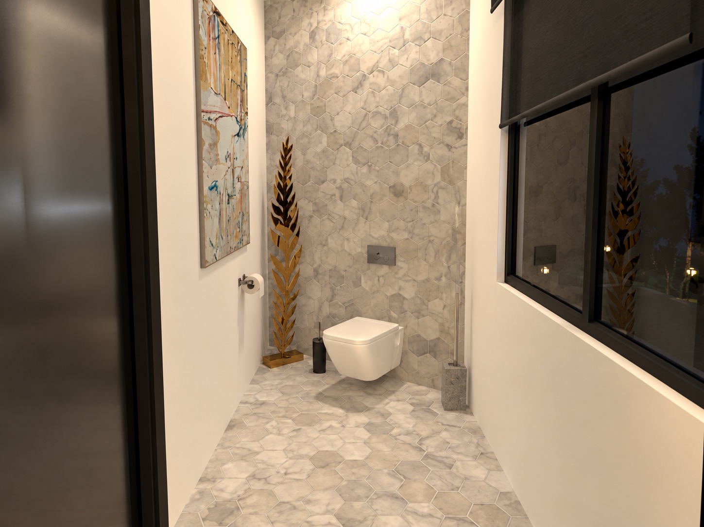 Riverview Estate Powder Room 1