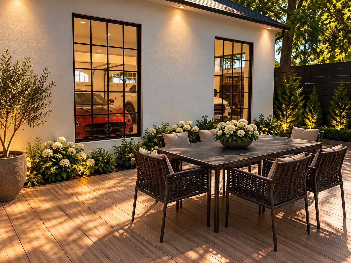 Suburban Farmhouse Back Yard 1