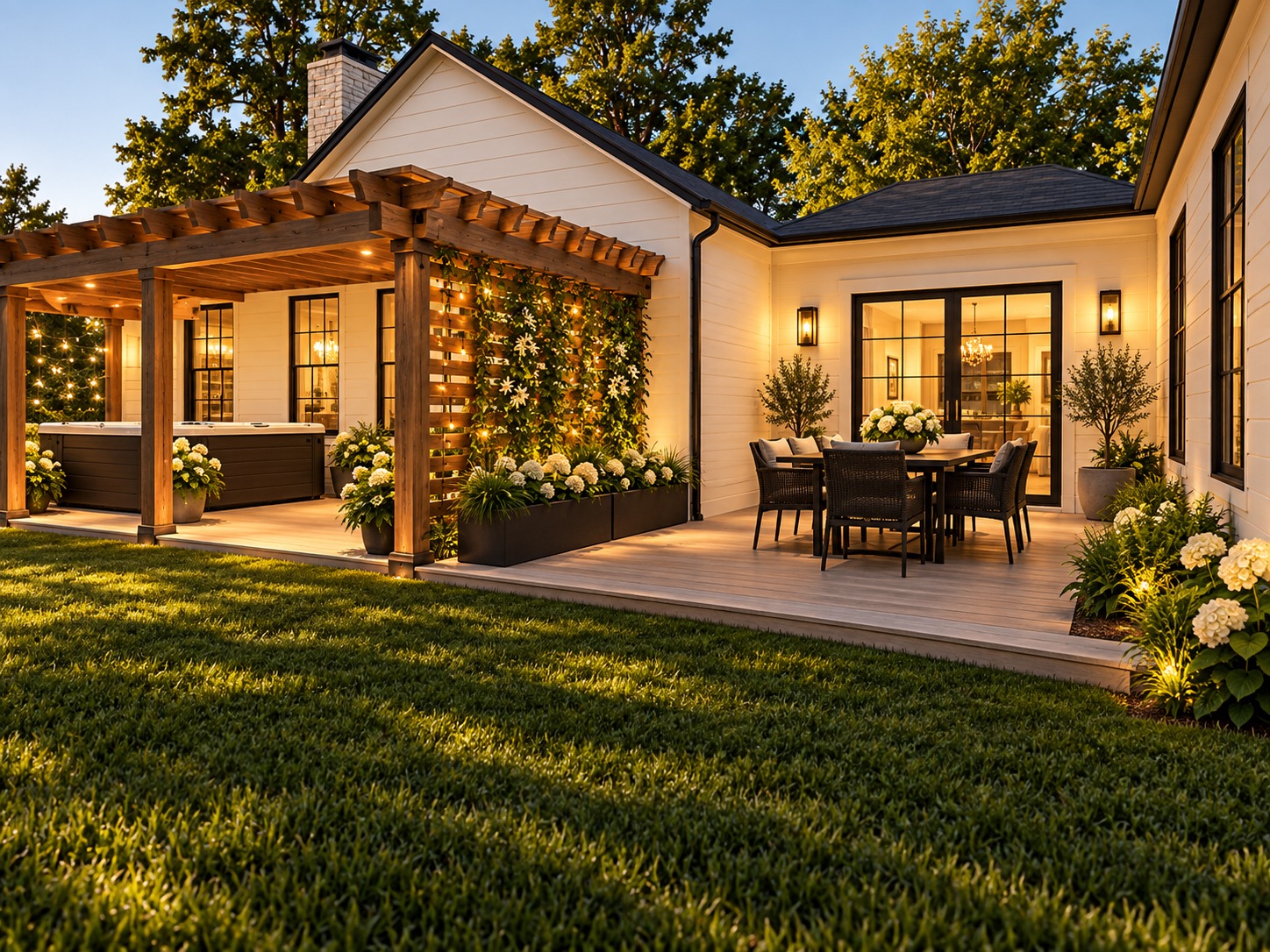 Suburban Farmhouse Back Yard 2