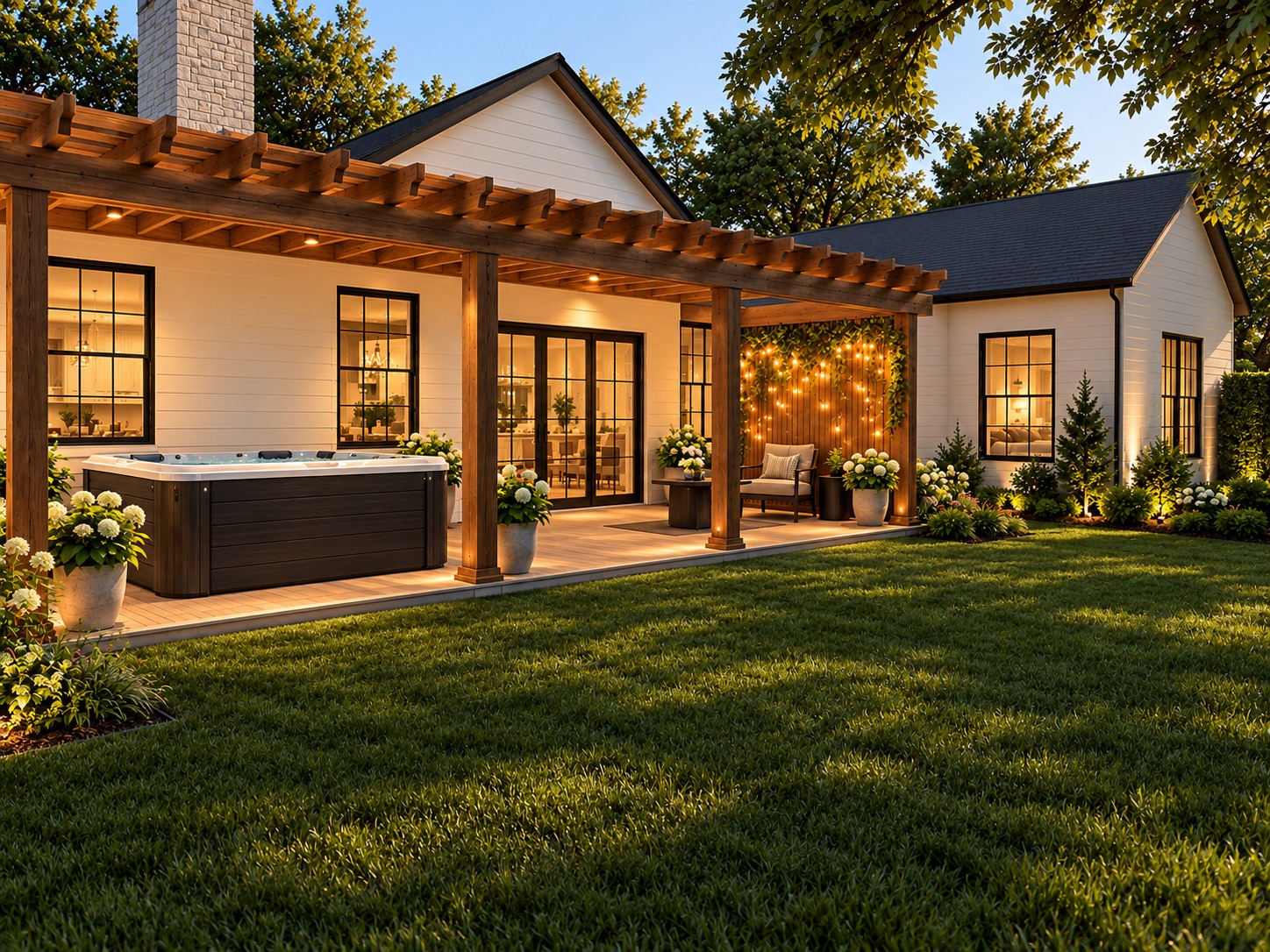 Suburban Farmhouse Back Yard 3