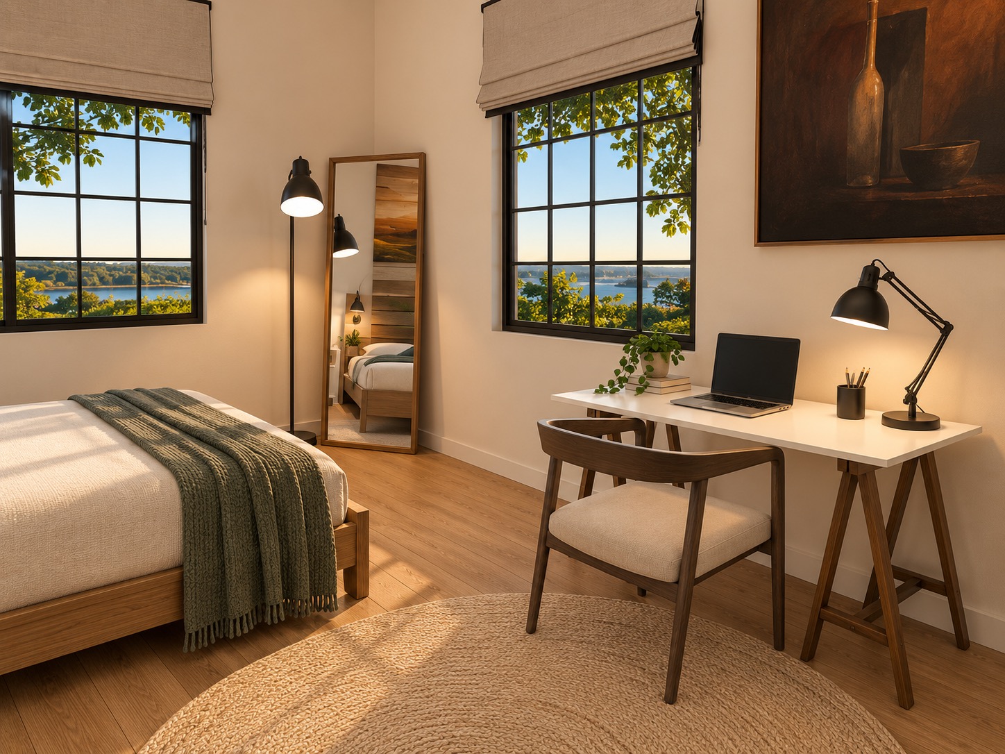 Suburban Farmhouse Bedroom 2 3