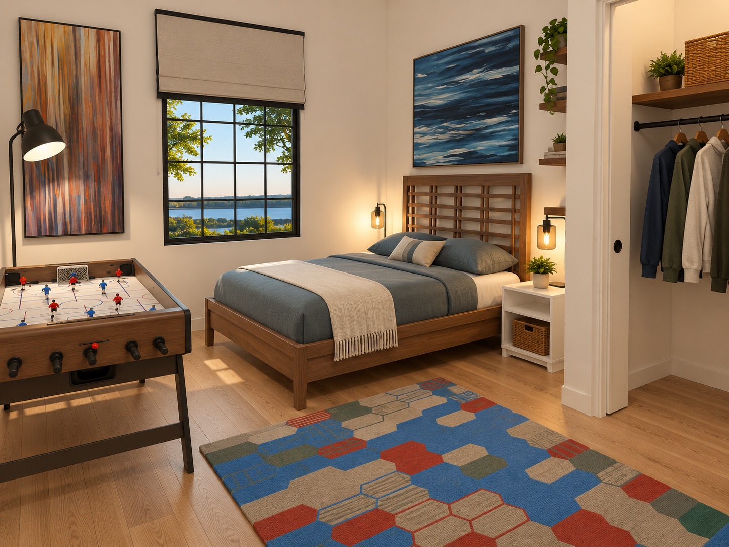 Suburban Farmhouse Bedroom 3 1