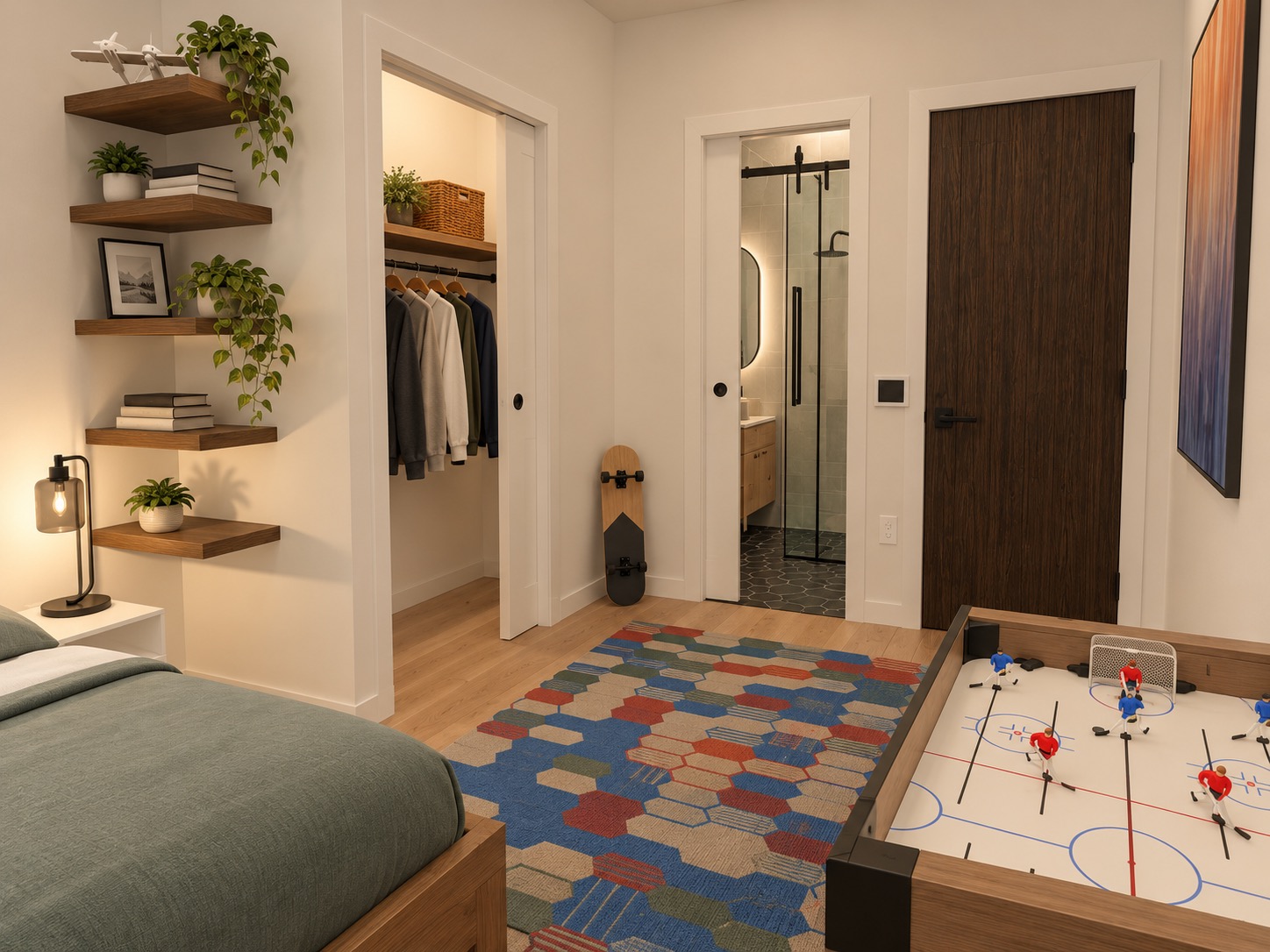 Suburban Farmhouse Bedroom 3 2