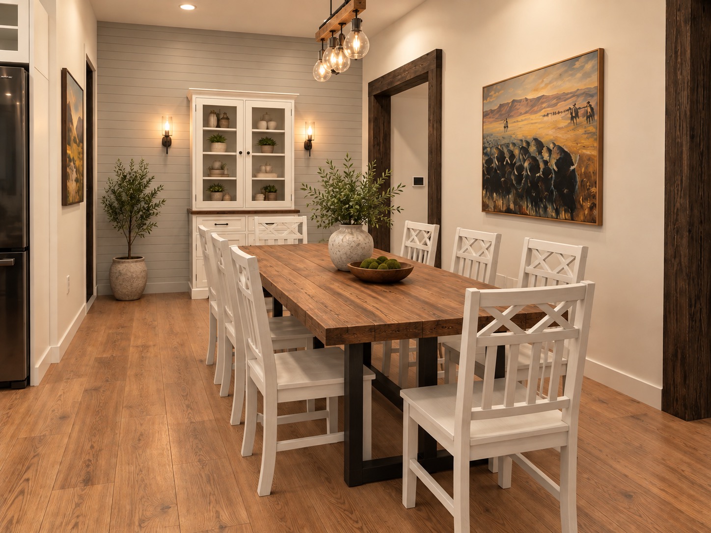 Suburban Farmhouse Dining Room 1