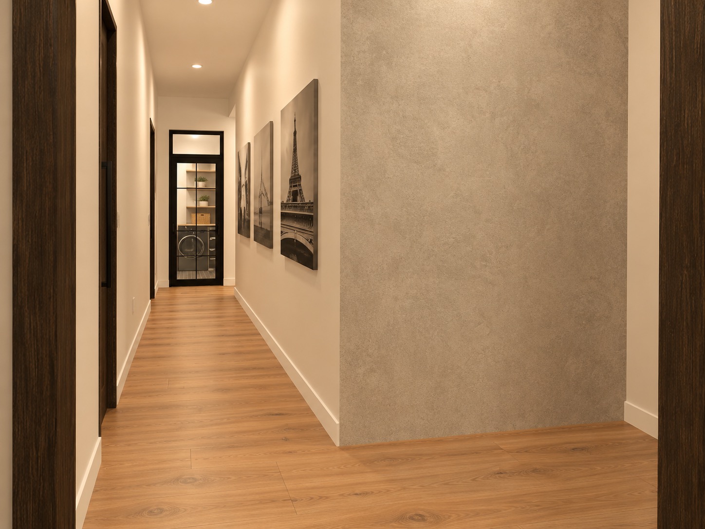 Suburban Farmhouse Hallway 1