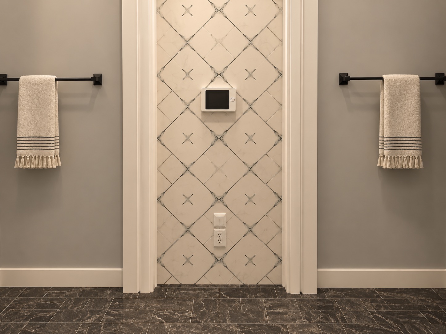 Suburban Farmhouse Jack & Jill Bathroom 4