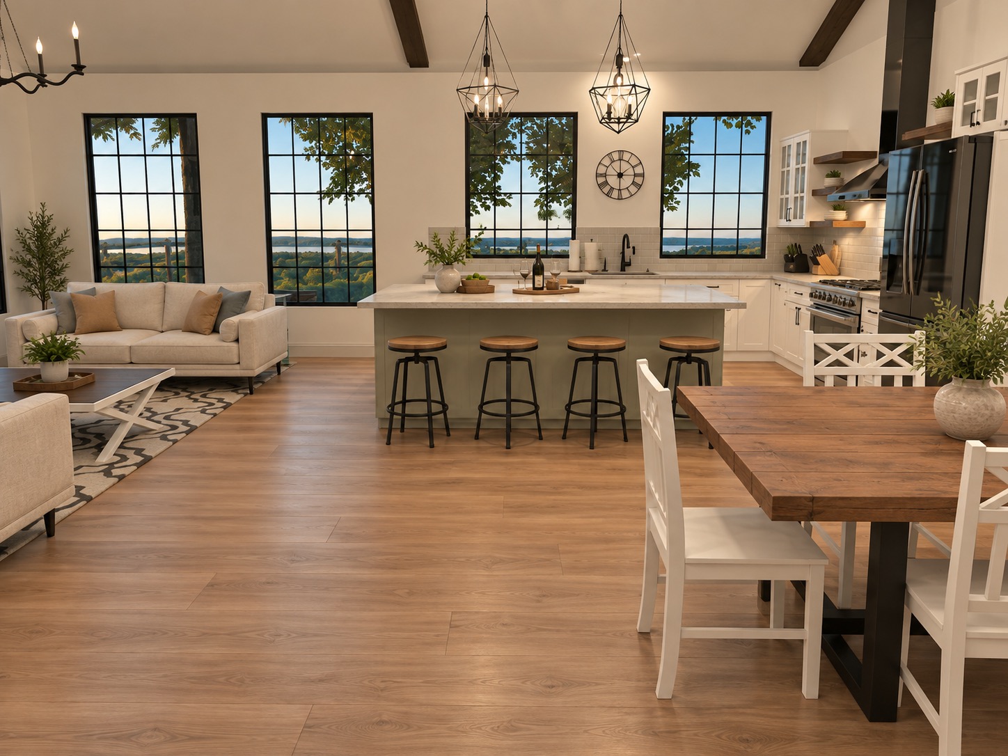 Suburban Farmhouse Kitchen 1