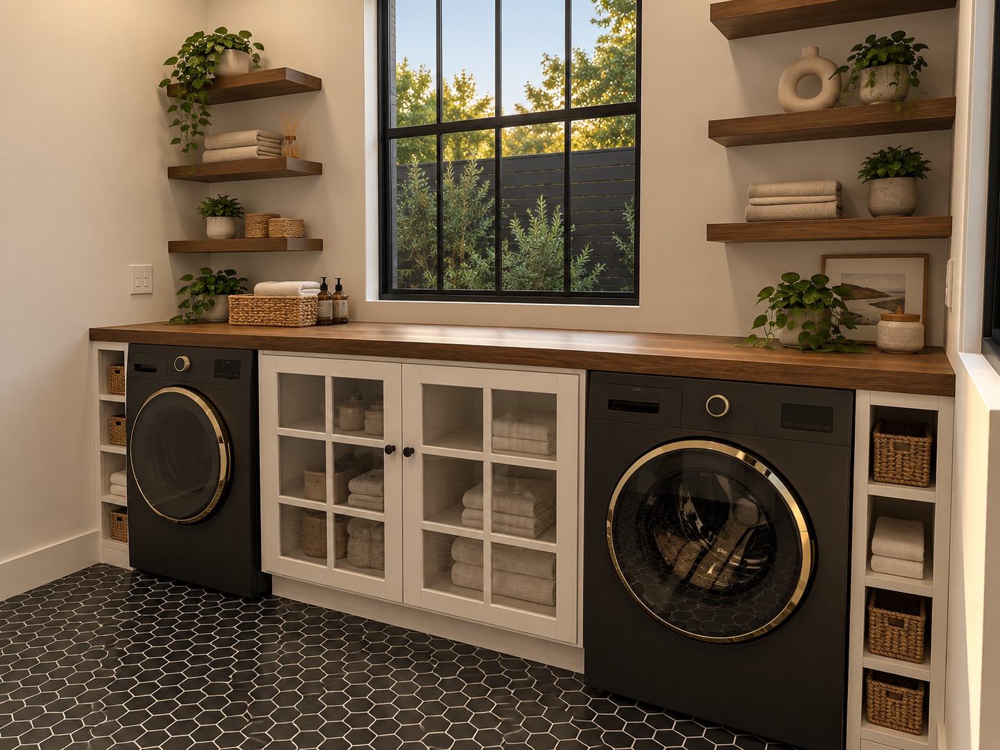 Suburban Farmhouse Laundry Room 1