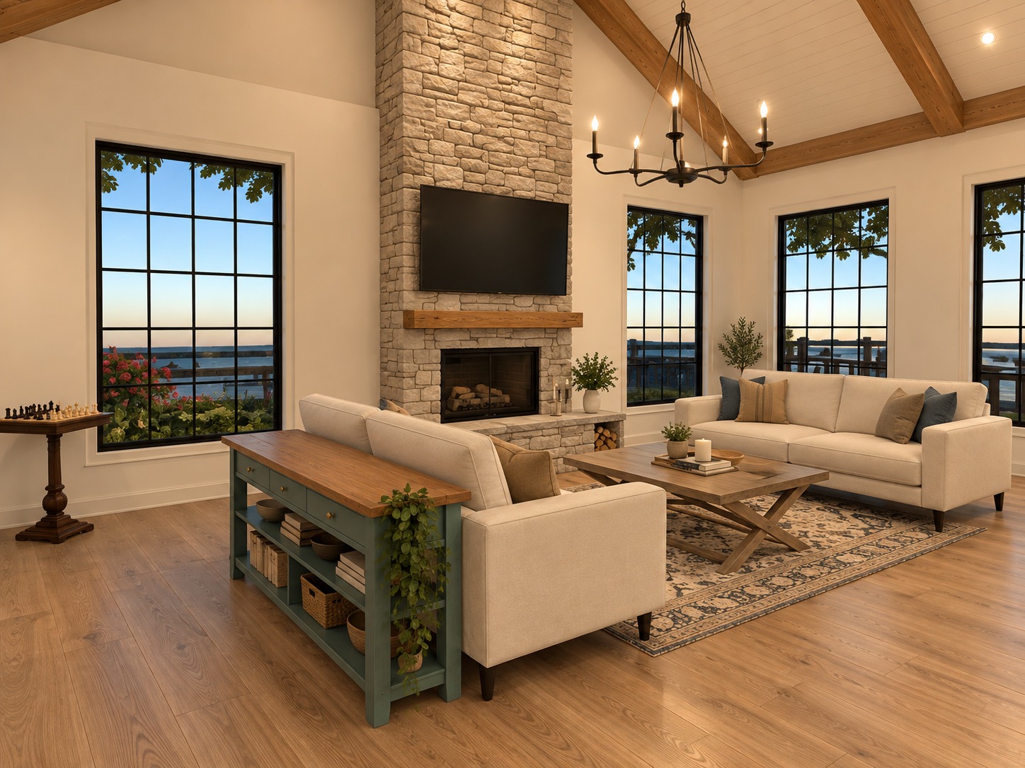 Suburban Farmhouse Living Room 1