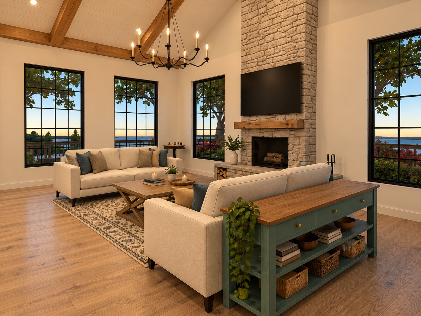 Suburban Farmhouse Living Room 2
