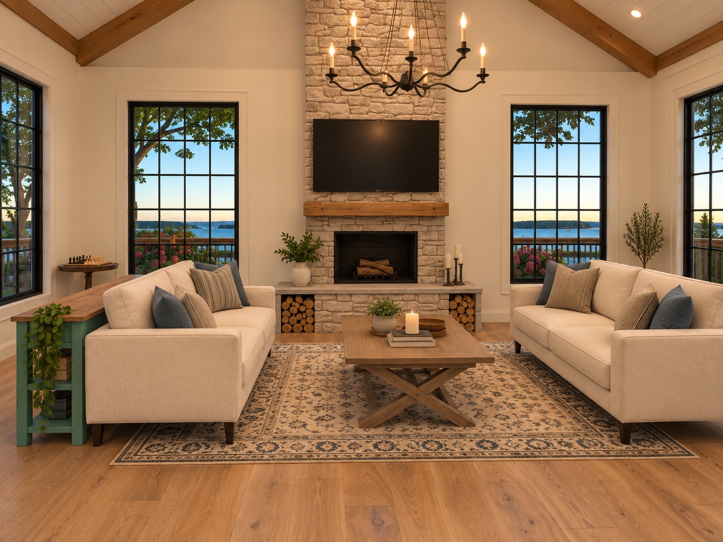 Suburban Farmhouse Living Room 3