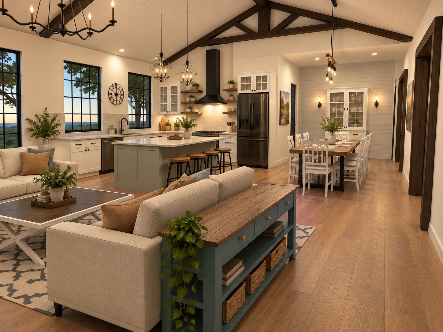 Suburban Farmhouse Living Room 4