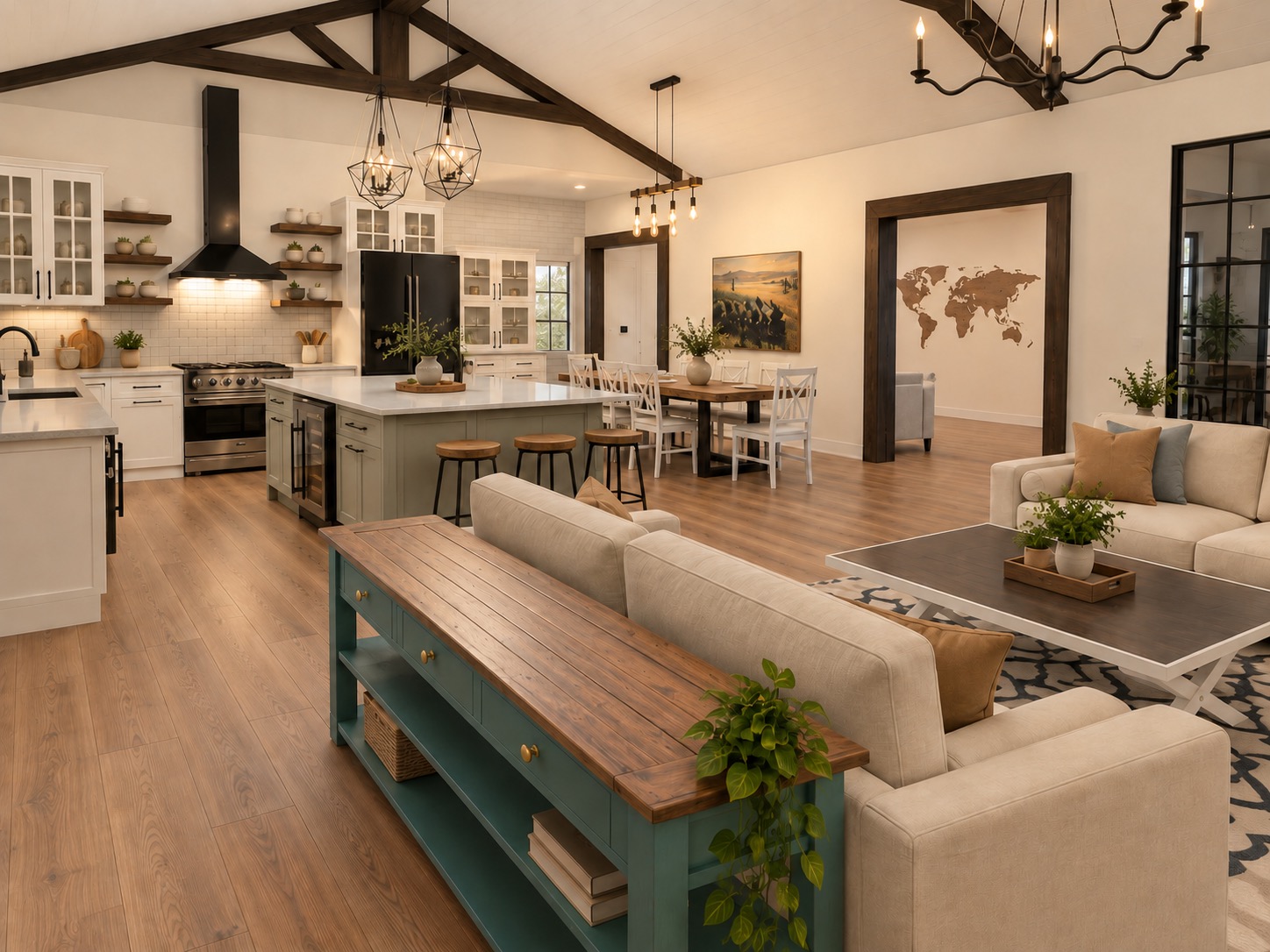 Suburban Farmhouse Living Room 5