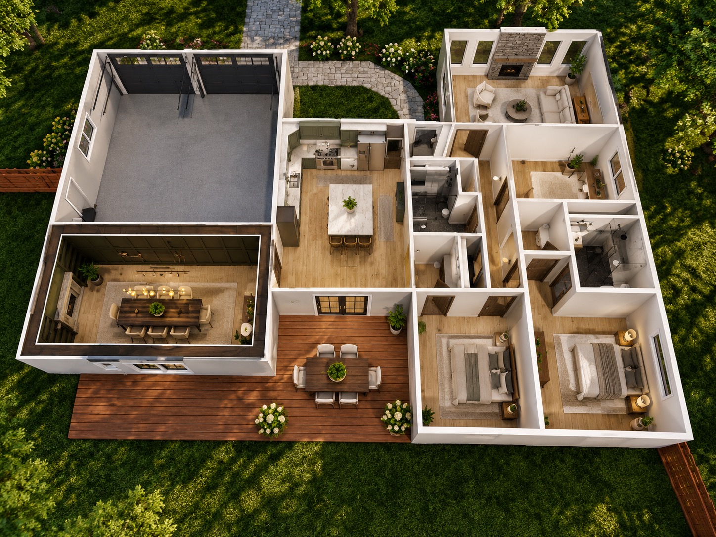 Suburban Farmhouse Original Floorplan