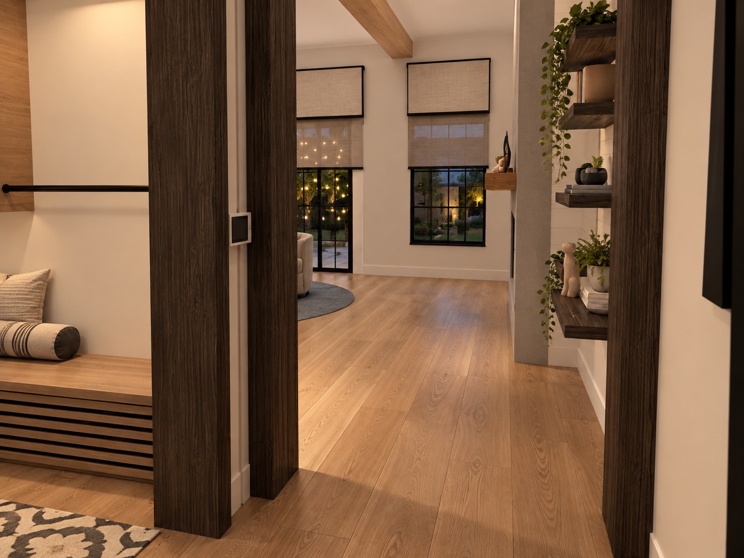 Suburban Farmhouse Primary Suite Foyer