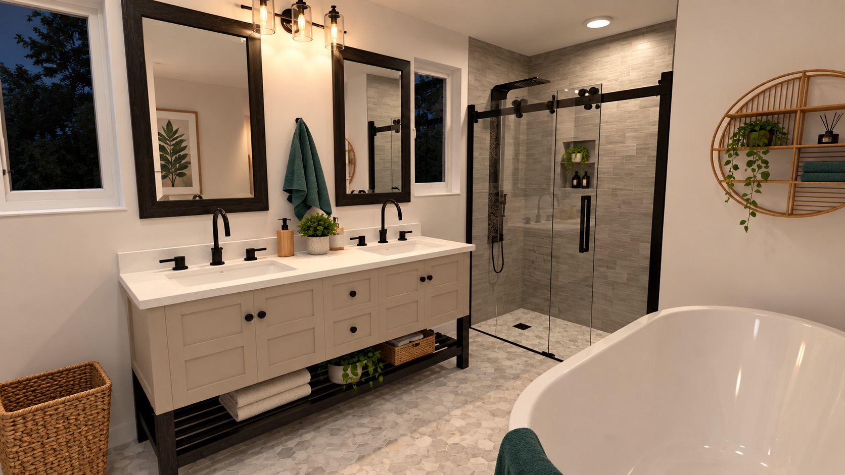 Eugene Residence Primary Bathroom