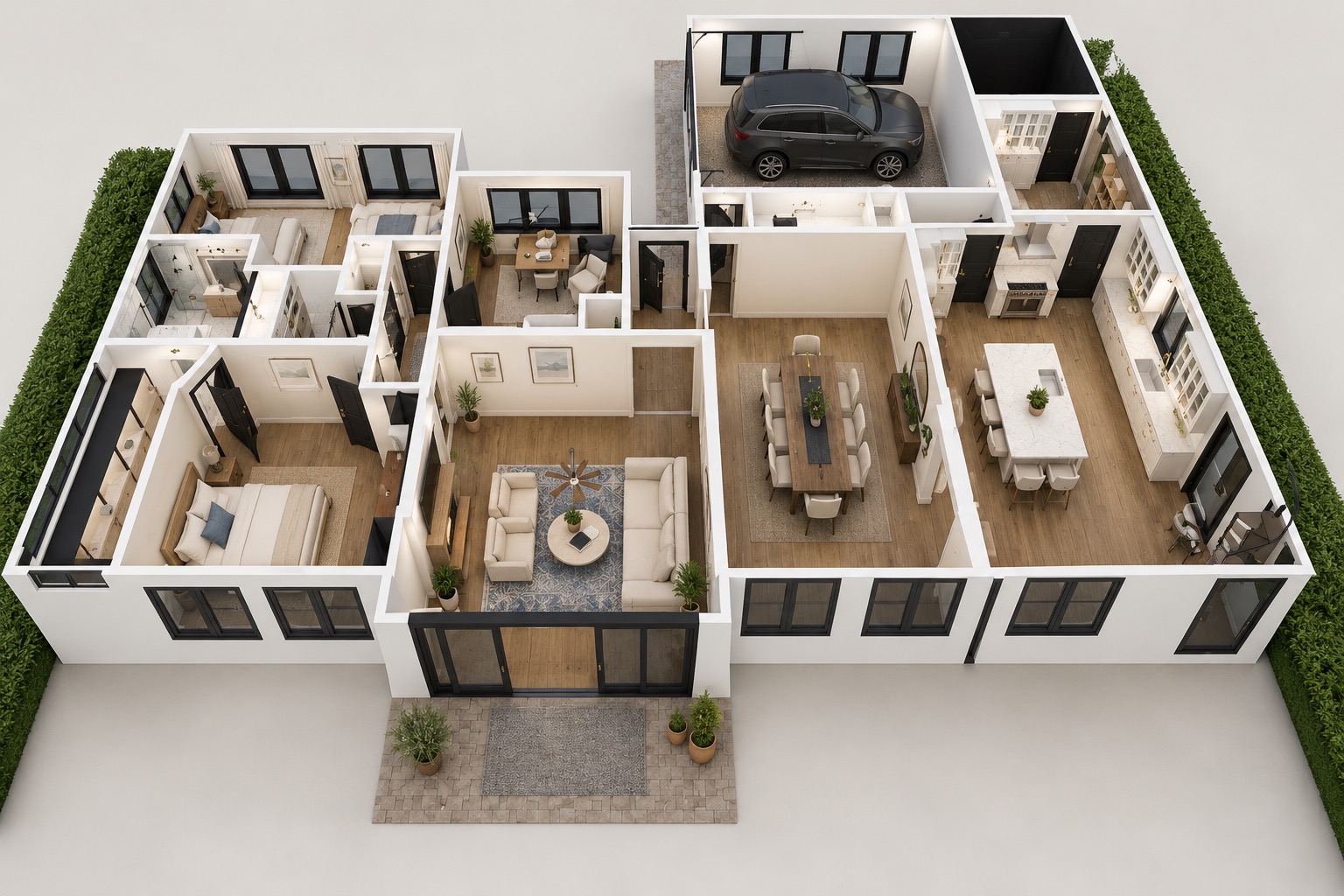 Los Angeles Cottage 2019 Floor Plan Rendition