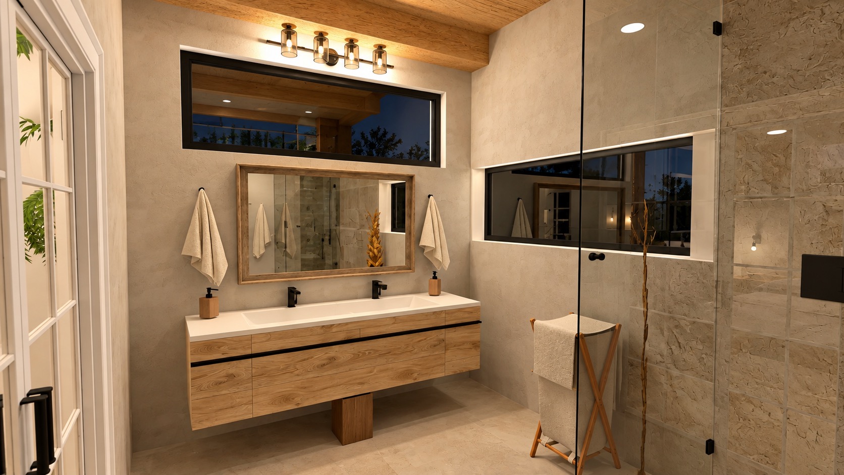 Cozy Cabin Primary Bathroom New 1