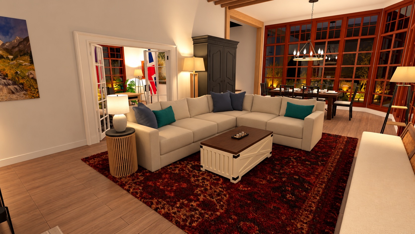 Heritage House great room rendering