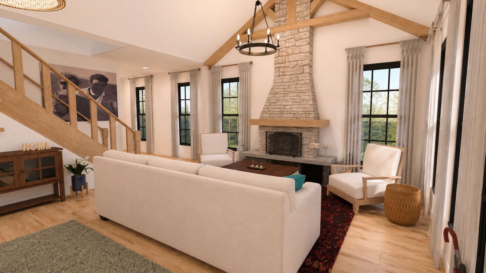 Granite Cottage Great Room Living Room 1