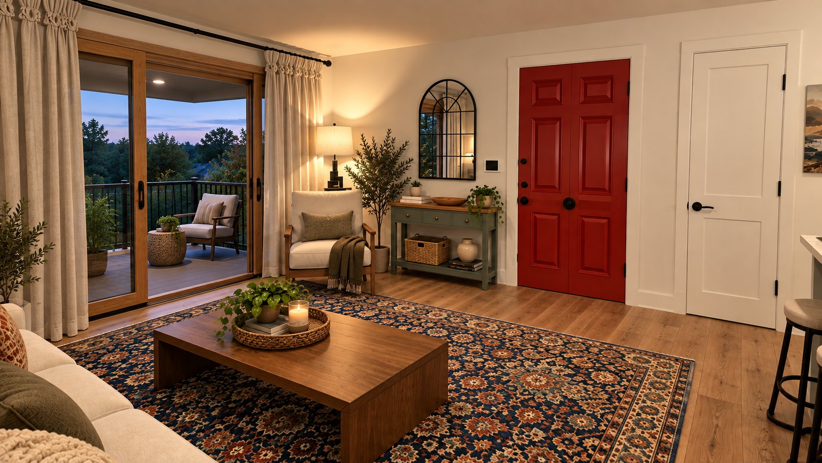 Goodpasture Residence living room rendering