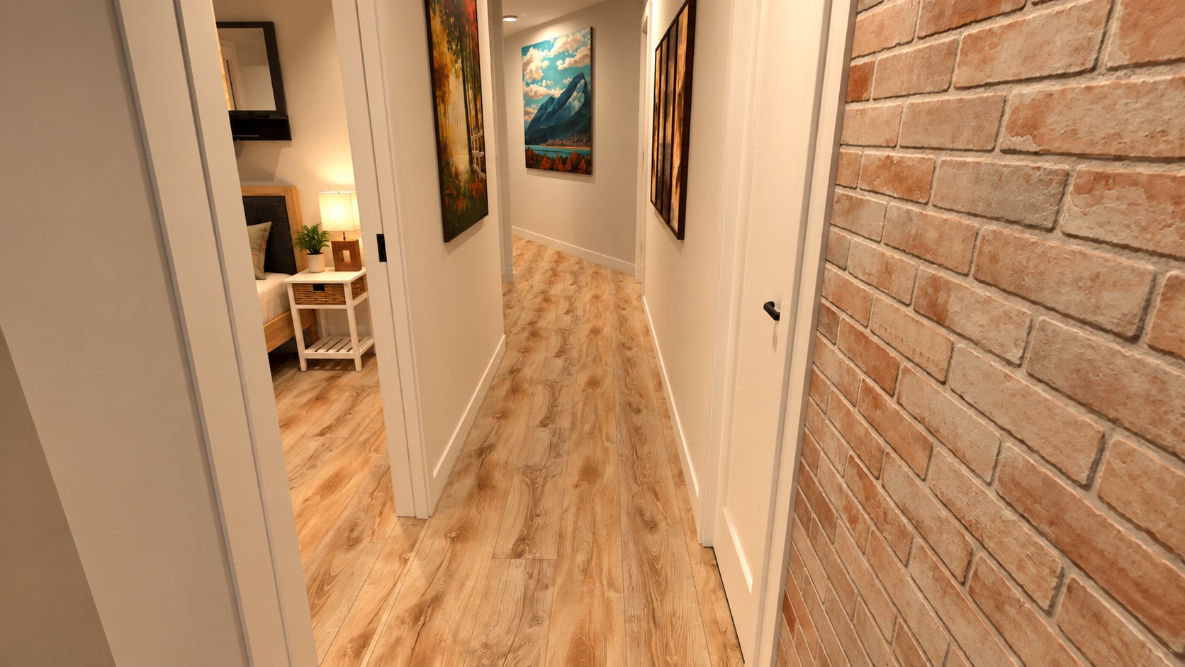 Lakeview Residence Downstairs Hallway 1