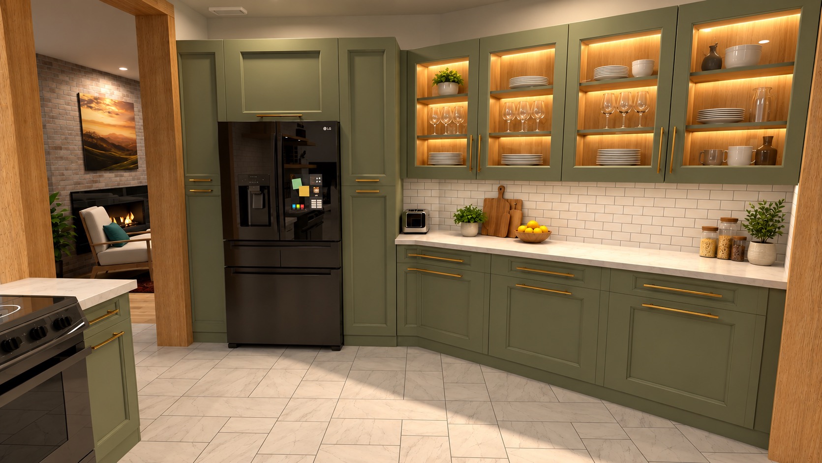 Lakeview Residence Kitchen Green 1
