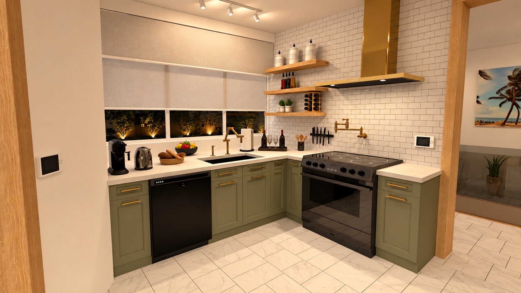 Lakeview Residence Kitchen Green 2