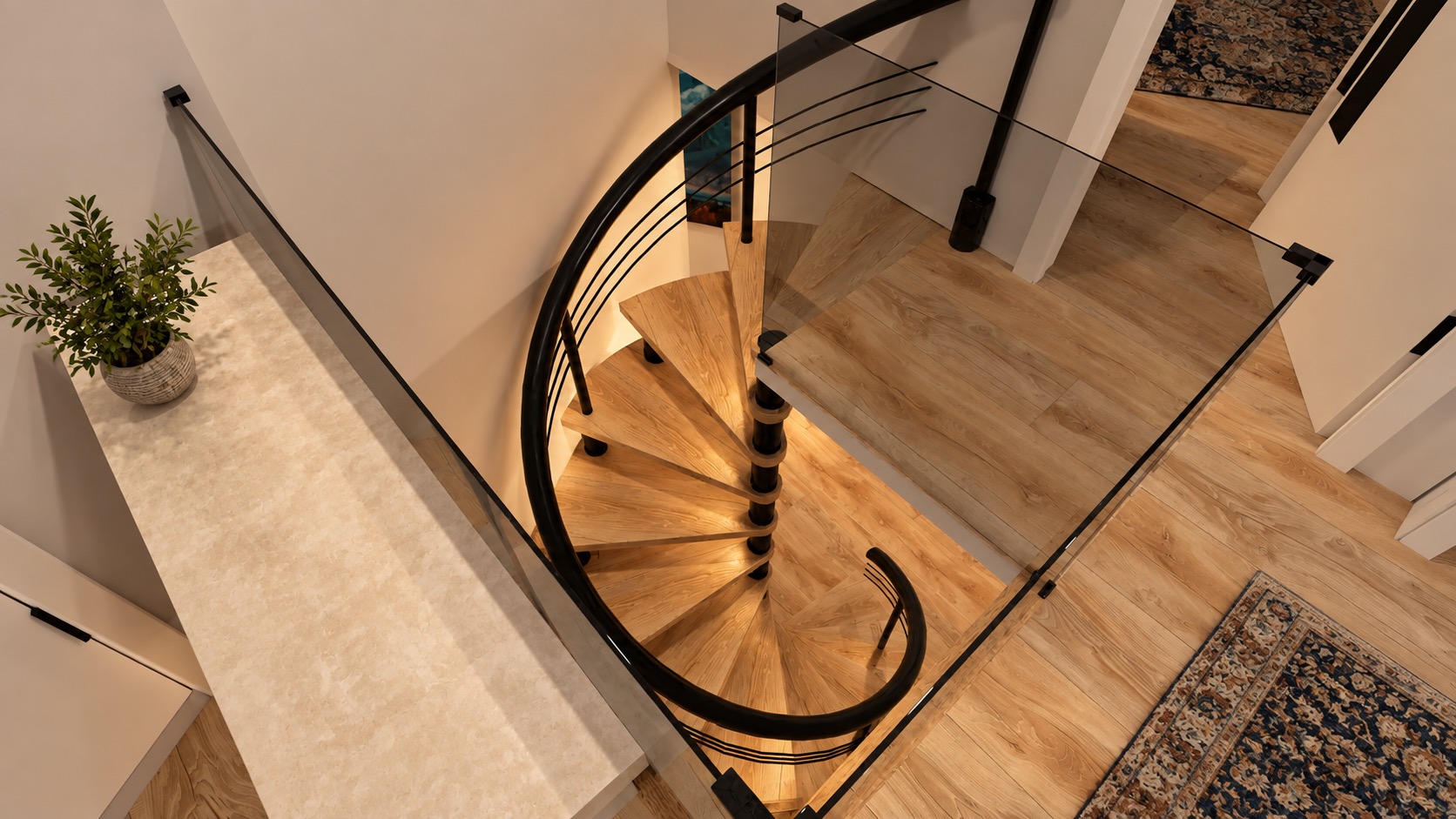 Lakeview Residence Spiral Staircase