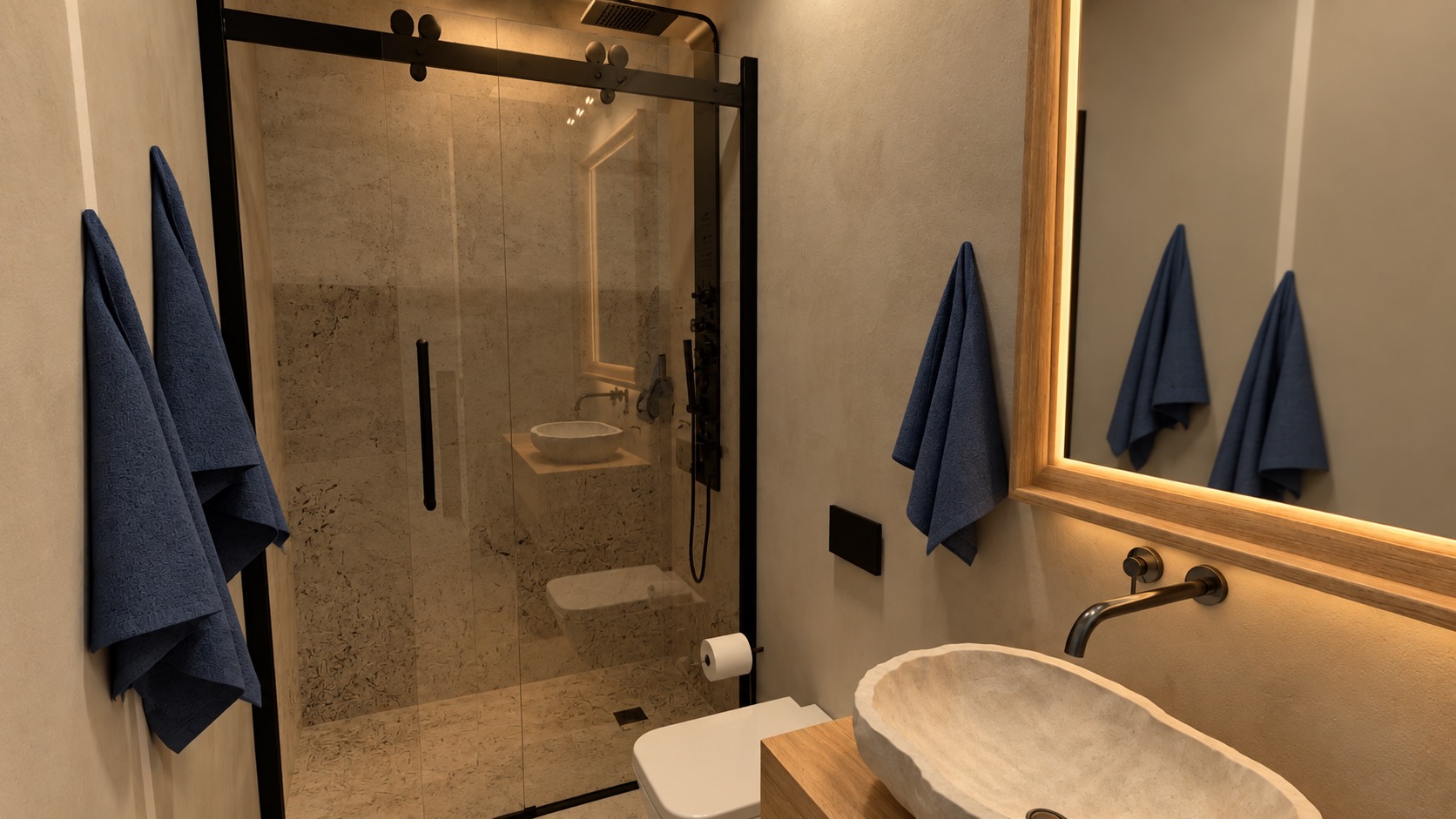 Lakeview Residence Under Stairs Bathroom