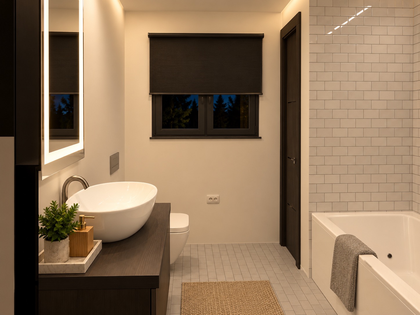 Modern Cabin Bathroom 1