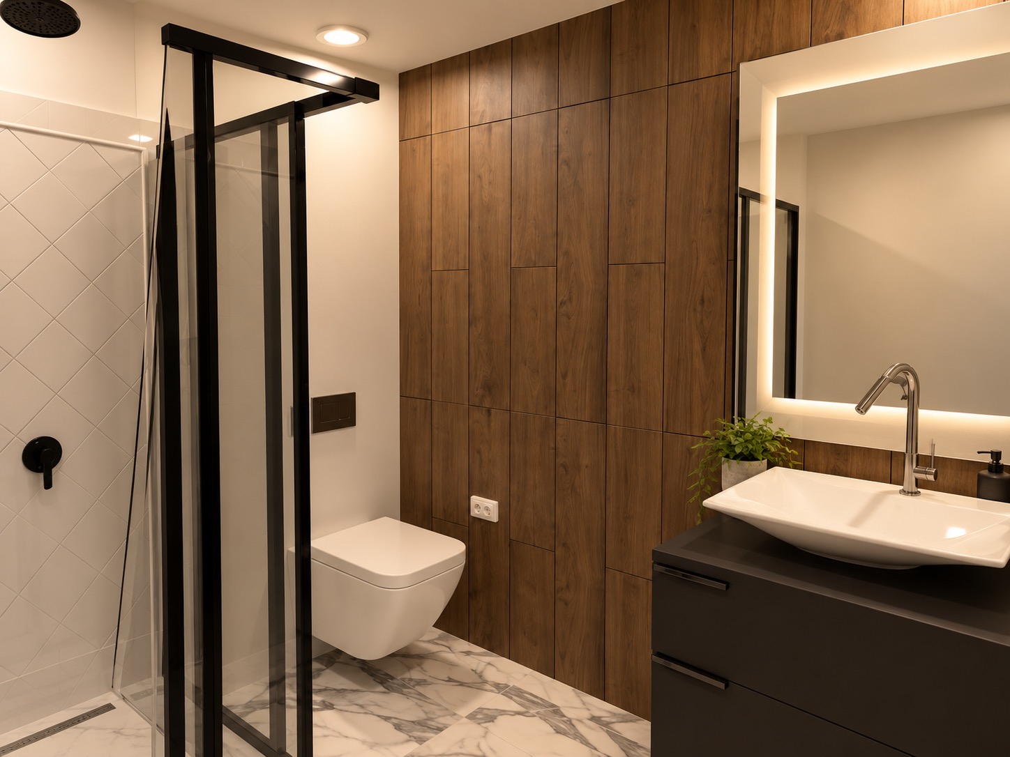 Modern Cabin Downstairs Bathroom