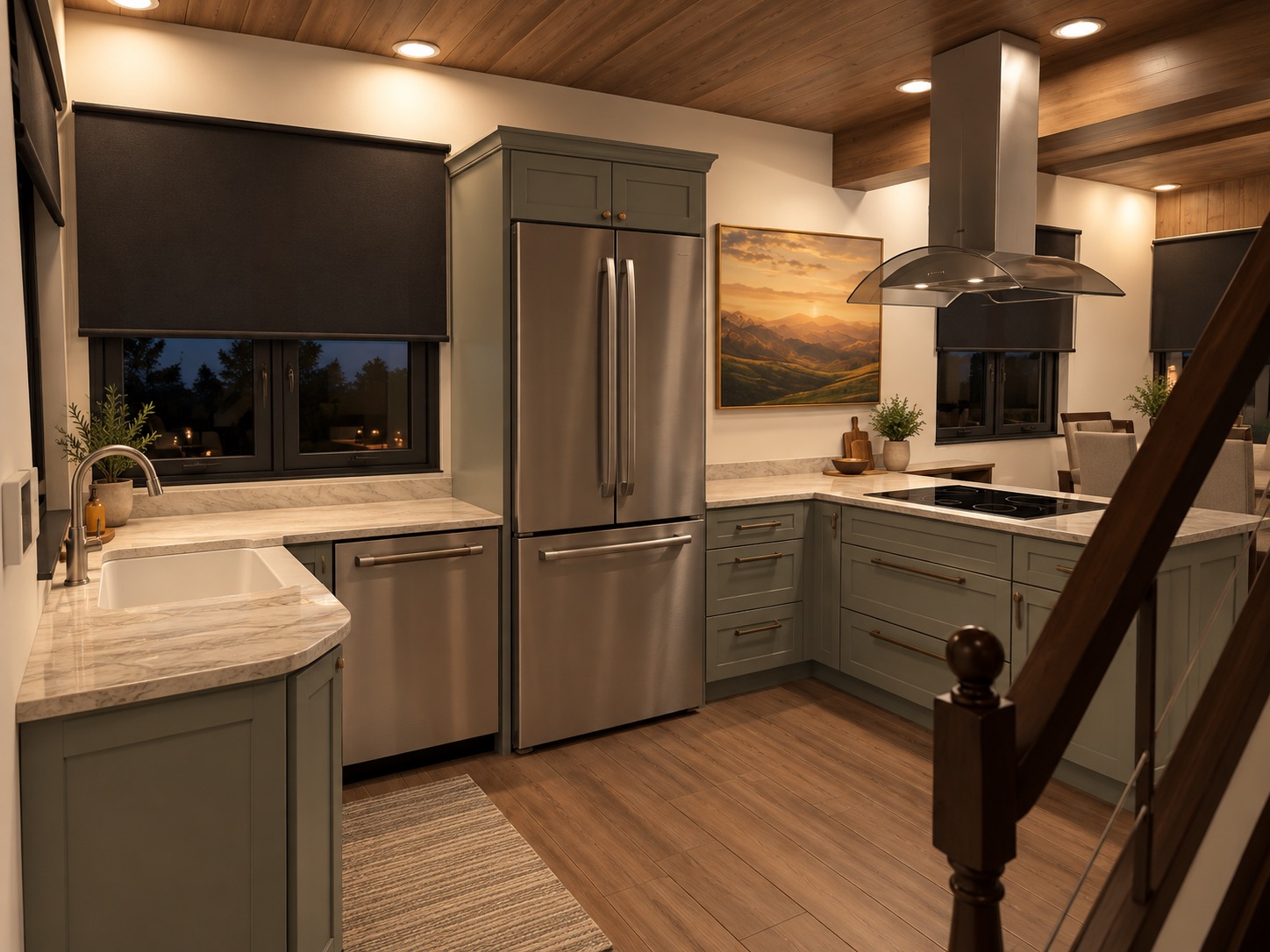 Modern Cabin Kitchen 1