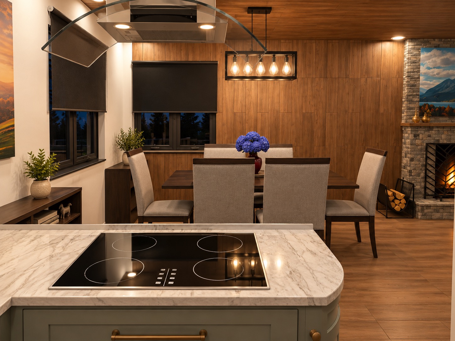 Modern Cabin Kitchen 3