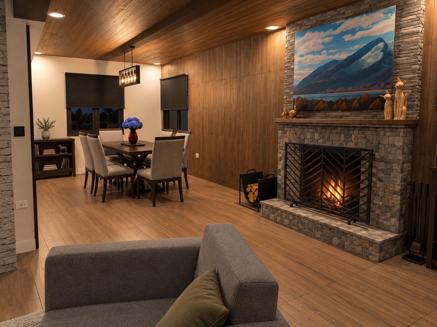 Modern Cabin Living Room 3